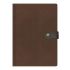 Бележник с копче LASTVA Vegas, B5, 112 л., линиран шамоа офсет 80 г, термо PU корица, кафяв — Joya.bg