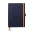 Бележник RHODIA Rhodiarama Goalbook, A5, 120 л., точки, хартия шамоа 90 г, меки PU корици, тъмносин
