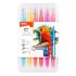 Двувърхи флумастери Deli Color Emotion EC151-12, четка и тънкописец, 12 цвята — Joya.bg 1
