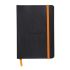 Джобен бележник RHODIA Rhodiarama, A6, 72 л., редове, хартия шамоа 90 г, меки PU корици, черен 1