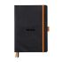 Бележник RHODIA Rhodiarama Goalbook, A5, 120 л., точки, хартия шамоа 90 г, меки PU корици, черен