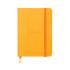 Джобен бележник RHODIA Rhodiarama, A6, 72 л., редове, хартия шамоа 90 г, меки PU корици, оранжев