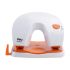 Перфоратор Deli Vivid, E0123, за 20 л.(80 г), с ограничител, пластмаса + метал, бял/оранжев 1