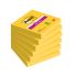Самозалепващи листчета Post-it Super Sticky, 76х76 мм, 90 л., наситено жълти, PEFC хартия 1