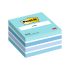 Самозалепващо кубче Post-it Blue, 76х76 мм, 450 л., микс, синьо, PEFC хартия 1