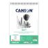 Скицник със спирала CANSON 1557, за молив, въглен, пастел, мастило, A3+,180 г/кв.м, light grain,30 л 1