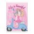 Тетрадка LASTVA Cute, A4, 52 л., линиран офсет 80 г, корица 300 г, мат ламинат, с блясък 1